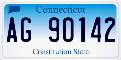 CT license plate AG90142