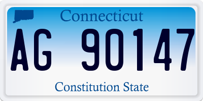 CT license plate AG90147
