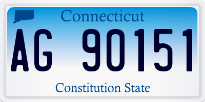 CT license plate AG90151