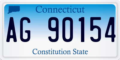 CT license plate AG90154