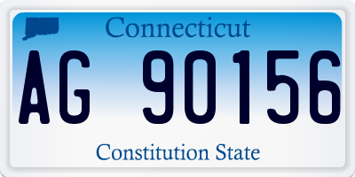 CT license plate AG90156
