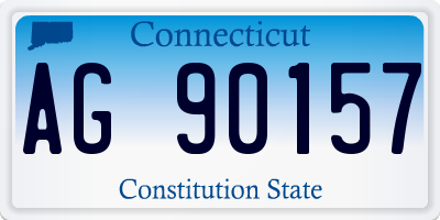 CT license plate AG90157