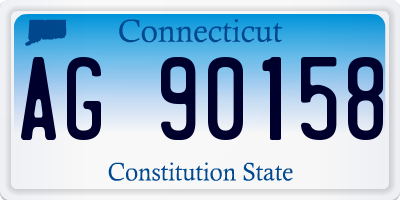 CT license plate AG90158