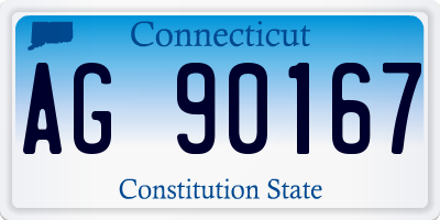 CT license plate AG90167