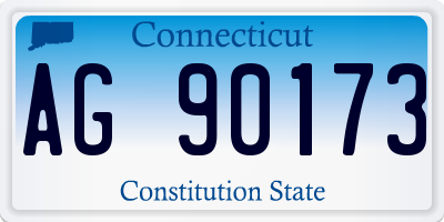 CT license plate AG90173