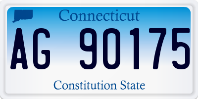CT license plate AG90175