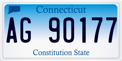 CT license plate AG90177
