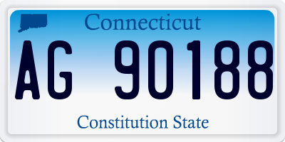 CT license plate AG90188