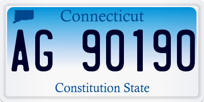 CT license plate AG90190