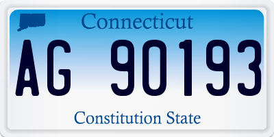 CT license plate AG90193