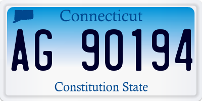 CT license plate AG90194
