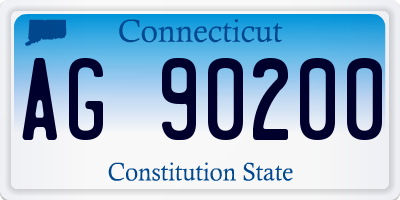 CT license plate AG90200