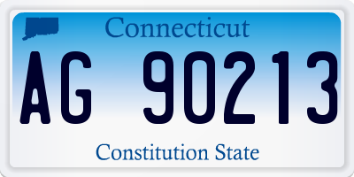 CT license plate AG90213