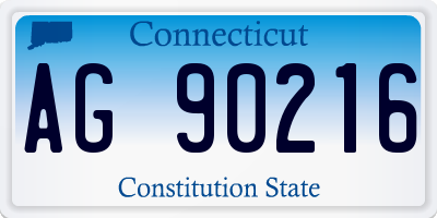 CT license plate AG90216