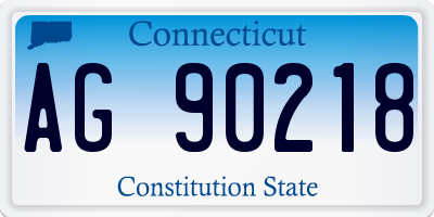 CT license plate AG90218