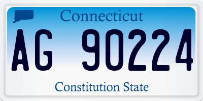 CT license plate AG90224