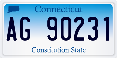 CT license plate AG90231