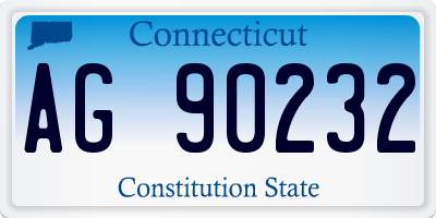 CT license plate AG90232