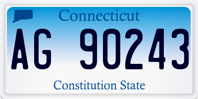 CT license plate AG90243