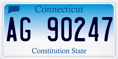 CT license plate AG90247