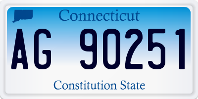 CT license plate AG90251