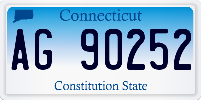 CT license plate AG90252