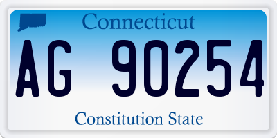 CT license plate AG90254