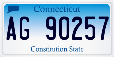 CT license plate AG90257