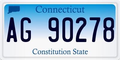 CT license plate AG90278