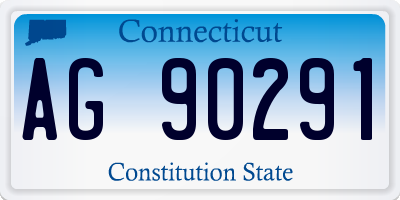 CT license plate AG90291