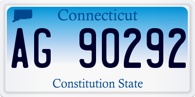 CT license plate AG90292