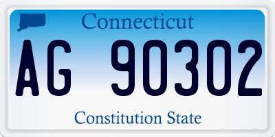 CT license plate AG90302
