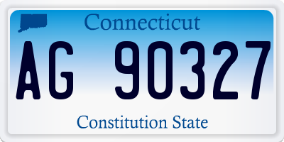 CT license plate AG90327