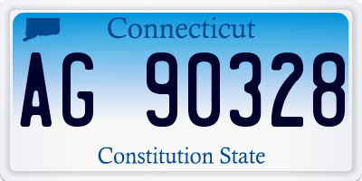 CT license plate AG90328