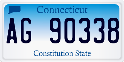 CT license plate AG90338