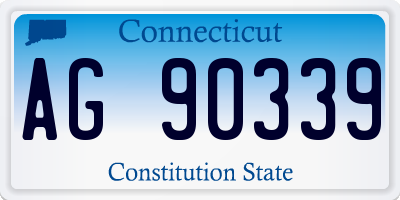 CT license plate AG90339