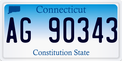 CT license plate AG90343