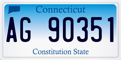 CT license plate AG90351