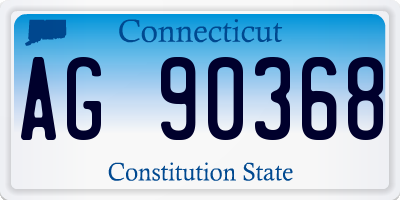 CT license plate AG90368