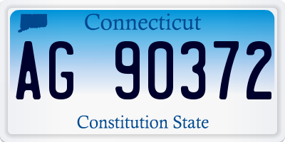 CT license plate AG90372