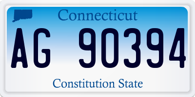 CT license plate AG90394