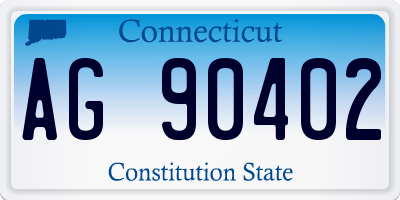CT license plate AG90402