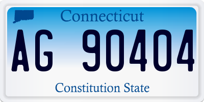 CT license plate AG90404