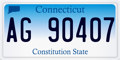 CT license plate AG90407