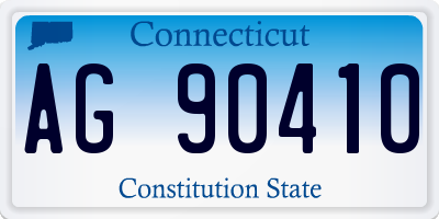 CT license plate AG90410