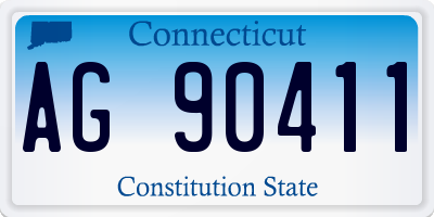 CT license plate AG90411