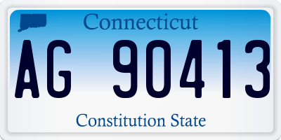 CT license plate AG90413