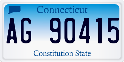 CT license plate AG90415