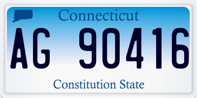 CT license plate AG90416
