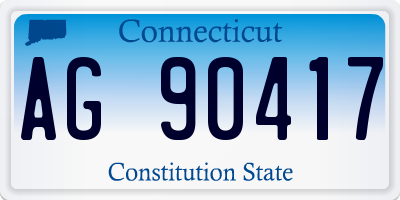 CT license plate AG90417
